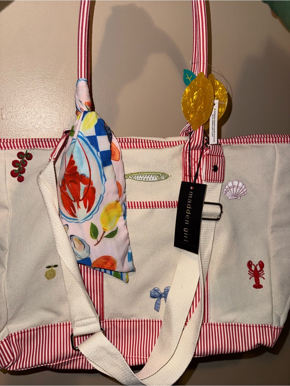 Madden Girl Embroidered Tote Bag